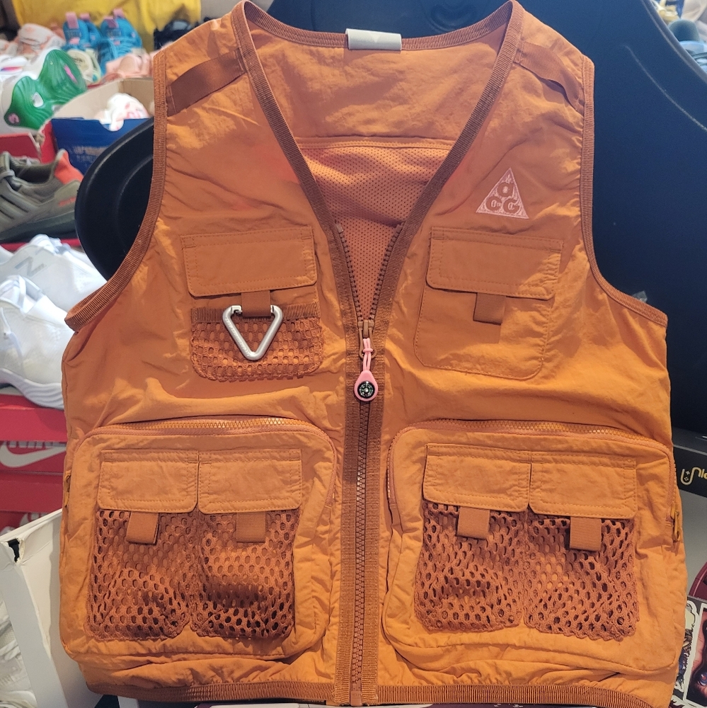 Orange Mesh Pocket Vest